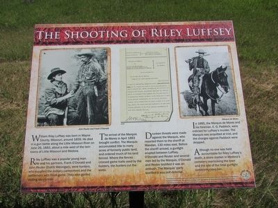 The Shooting of Riley Luffsey Marker. Click for full size. The Shooting of Riley Luffsey Marker image. Click for full size.