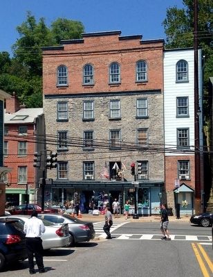 Old Stone Tavern House and Marker - Even Wider View image. Click for full size.