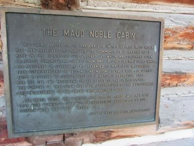 The Maud Noble Cabin Marker image. Click for full size.