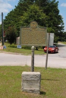 Famous Indian Trail Marker. Click for full size. Famous Indian Trail Marker image. Click for full size.