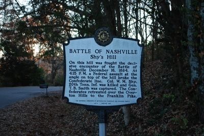 Shy's Hill Marker at the Trail-Head. Click for full size. Shy's Hill Marker at the Trail-Head image. Click for full size.
