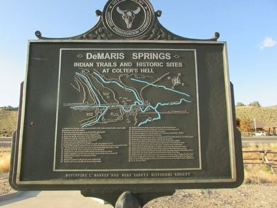DeMaris Springs, Indian Trails, and Historic Sites at Colter's Hell. Click for full size. DeMaris Springs, Indian Trails, and Historic Sites at Colter's Hell image. Click for full size.