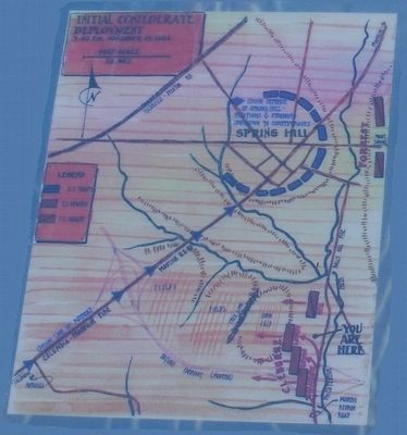 Confederate Deployment Marker Map image. Click for full size.