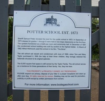 Potter School Est. 1873 Marker image. Click for full size.