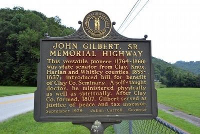 John Gilbert, Sr. Memorial Highway Marker image. Click for full size.