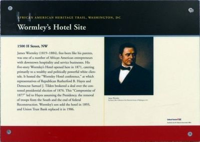 Wormley's Hotel Site Marker image. Click for full size.