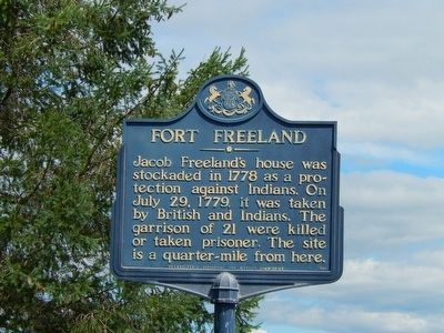 Fort Freeland Marker. Click for full size. Fort Freeland Marker image. Click for full size.