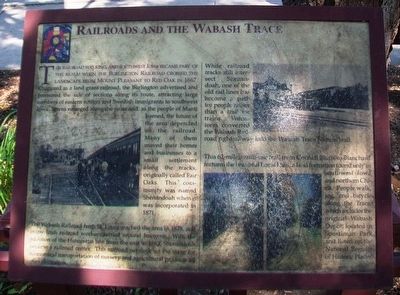 Railroads and the Wabash Trace Marker. Click for full size. Railroads and the Wabash Trace Marker image. Click for full size.