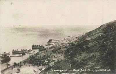 <i>Landing at Anzac Cove (Gallipoli)</i> image. Click for full size.