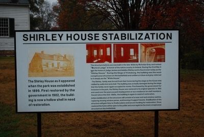 Shirley House Stabilization Sign image. Click for full size.