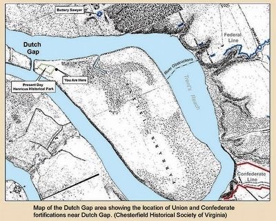 Map of the Dutch Gap area. Click for full size. Map of the Dutch Gap area image. Click for full size.
