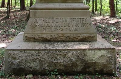30th Indiana Infantry Marker. Click for full size. 30th Indiana Infantry Marker image. Click for full size.