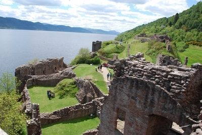 Looking south atop Urquhart Castle (Grant Tower). Click for full size. Looking south atop Urquhart Castle (Grant Tower) image. Click for full size.