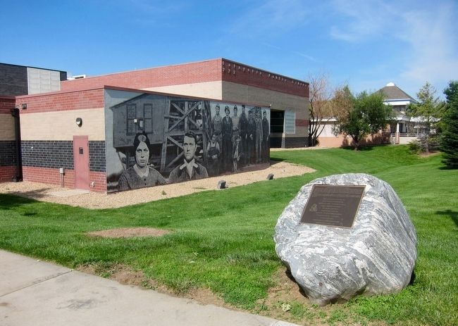 Mary Miller Historical Mural and Marker - Wide View image. Click for full size.