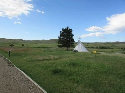 Marker in Fort Phil Kearny. Click for full size. Marker in Fort Phil Kearny image. Click for full size.