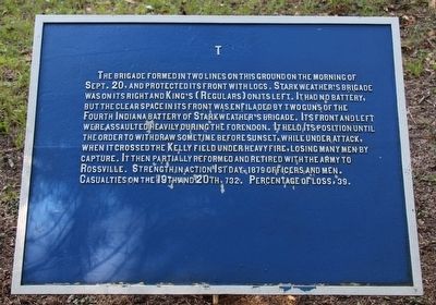 Scribner's Brigade Marker. Click for full size. Scribner's Brigade Marker image. Click for full size.