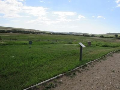 Marker in Fort Phil Kearny. Click for full size. Marker in Fort Phil Kearny image. Click for full size.