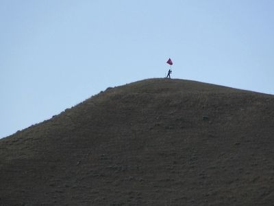 Signalman at Fort Phil Kearny. Click for full size. Signalman at Fort Phil Kearny image. Click for full size.