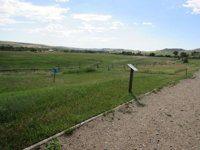 Marker in Fort Phil Kearny. Click for full size. Marker in Fort Phil Kearny image. Click for full size.