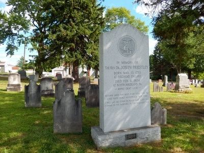 Joseph Priestley Grave image. Click for full size.