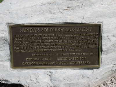Nunda Soldiers' Monument Marker image. Click for full size.