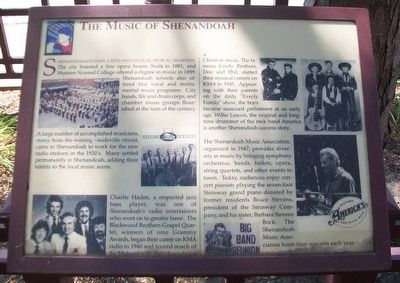 The Music of Shenandoah Marker image. Click for full size.
