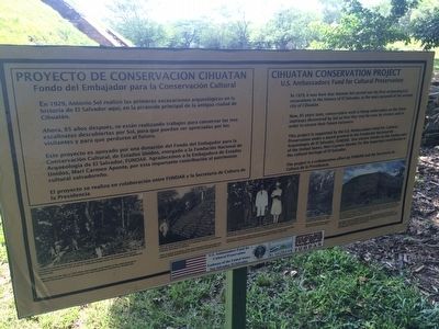 Cihuatan Conservation Project Marker. Click for full size. Cihuatan Conservation Project Marker image. Click for full size.