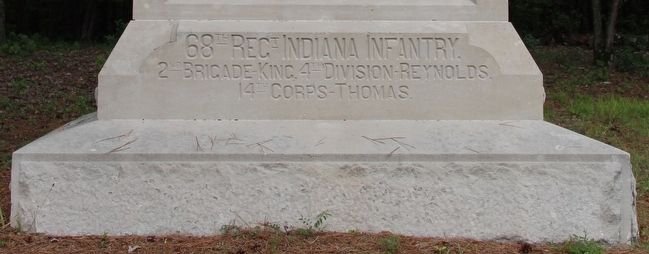 68th Indiana Infantry Marker. Click for full size. 68th Indiana Infantry Marker image. Click for full size.