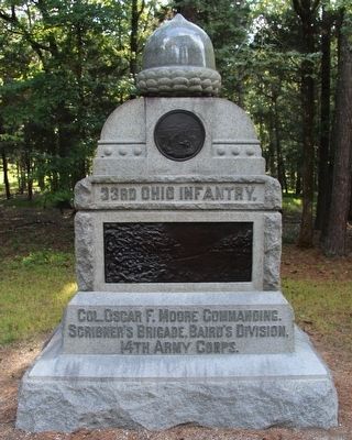 33rd Ohio Infantry Marker. Click for full size. 33rd Ohio Infantry Marker image. Click for full size.
