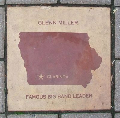 Glenn Miller Tile in the Iowa Walk of Fame. Click for full size. Glenn Miller Tile in the Iowa Walk of Fame image. Click for full size.