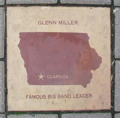 Glenn Miller Tile in the Iowa Walk of Fame. Click for full size. Glenn Miller Tile in the Iowa Walk of Fame image. Click for full size.