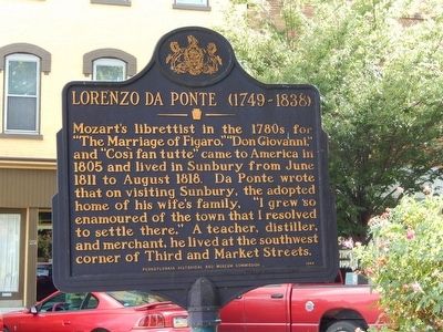 Lorenzo Da Ponte (1749-1838) Marker. Click for full size. Lorenzo Da Ponte (1749-1838) Marker image. Click for full size.