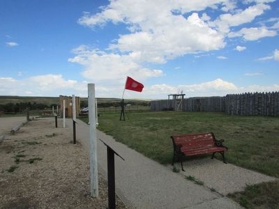 Marker at Fort Phil Kearny. Click for full size. Marker at Fort Phil Kearny image. Click for full size.