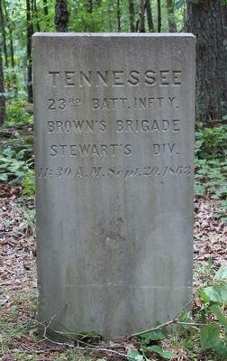 23rd Battalion Tennessee Infantry Marker image. Click for full size.
