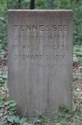 26th Tennessee Marker image. Click for full size.