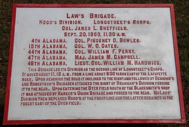 Law's Brigade Marker image. Click for full size.