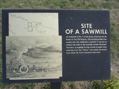 Site of a Sawmill Marker. Click for full size. Site of a Sawmill Marker image. Click for full size.
