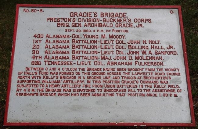 Gracie's Brigade Marker image. Click for full size.