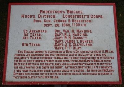 Robertson's Brigade Marker image. Click for full size.