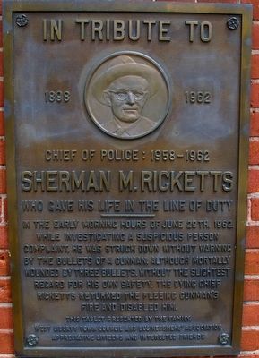 Sherman M Ricketts Marker image. Click for full size.