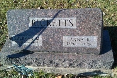 Sherman M Ricketts Marker. Click for full size. Sherman M Ricketts Marker image. Click for full size.