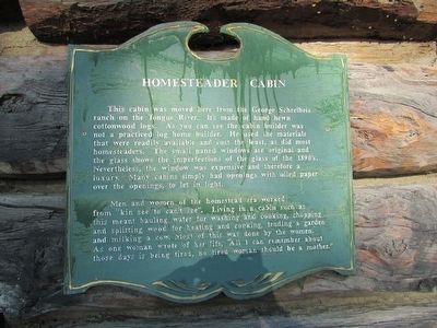 Homesteader Cabin Marker. Click for full size. Homesteader Cabin Marker image. Click for full size.