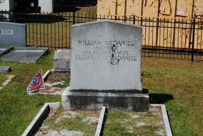 William and Eliza Evans McDaniel Tombstone image. Click for full size.