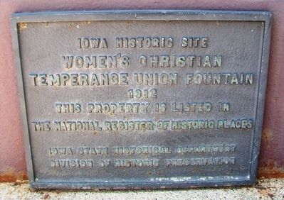 Women's Christian Temperance Union Fountain NRHP Marker image. Click for full size.