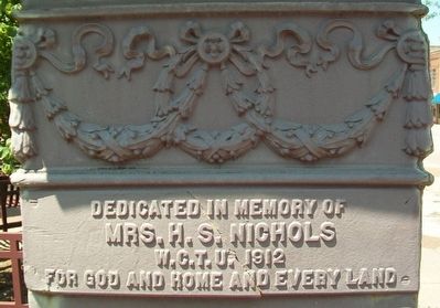 Women's Christian Temperance Union Fountain Dedication image. Click for full size.