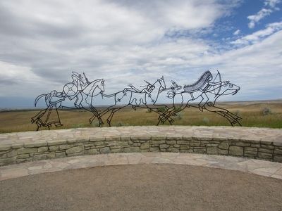 Little Bighorn Indian Memorial Marker image. Click for full size.
