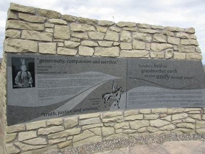 Little Bighorn Indian Memorial Marker image. Click for full size.
