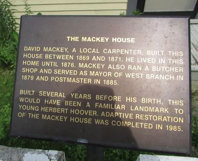 The Mackey House Marker image. Click for full size.