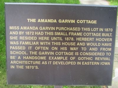 The Amanda Garvin Cottage Marker image. Click for full size.