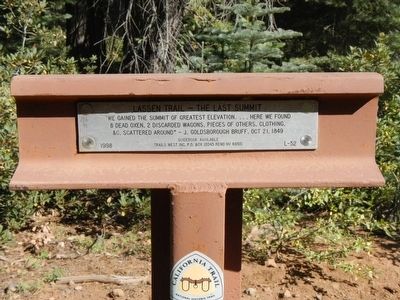 Lassen Trail - The Last Summit Marker image. Click for full size.